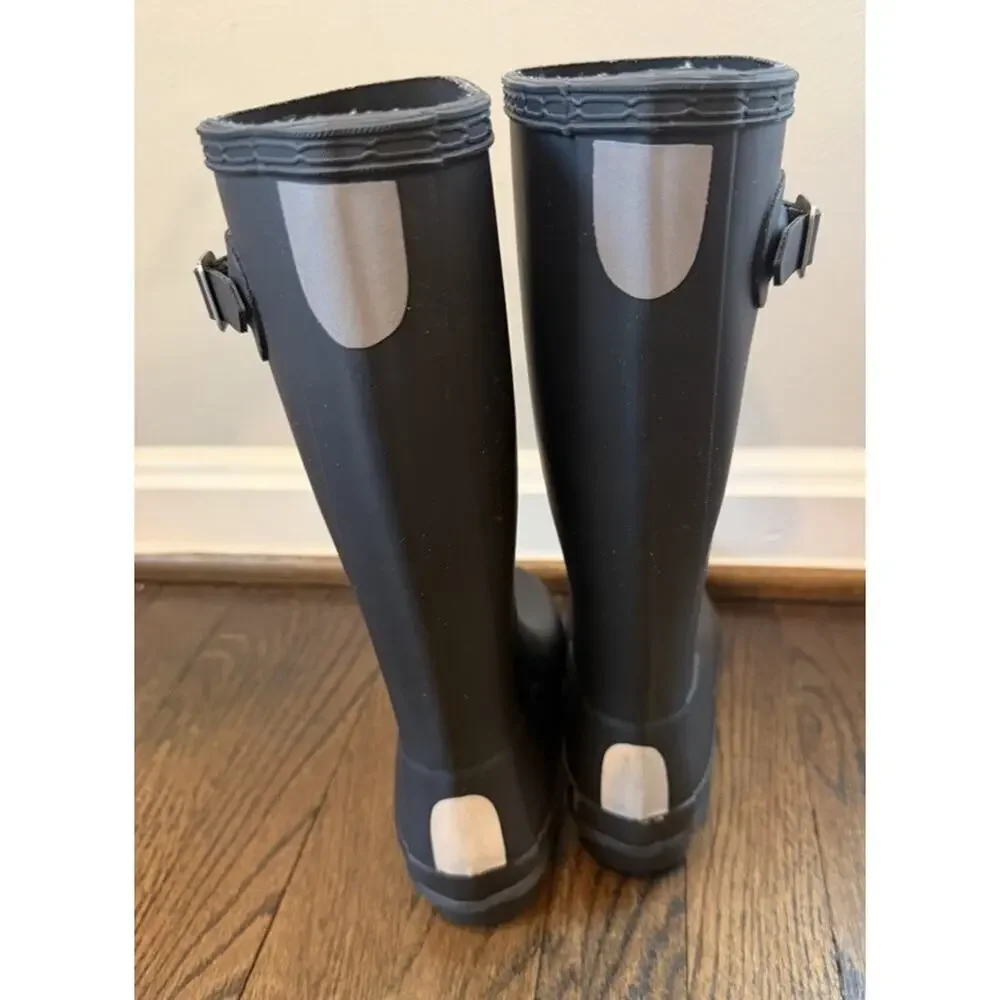 Hunter Black Tall Rain Boots Big Kids Size 1 NEW